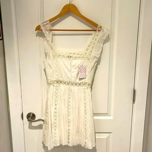 Brand New With Tags! Free People Dress. Size M Ivory